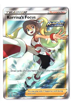 Pokemon KORRINA'S FOCUS 160/163 Full Art (2021 Battle Styles) NM/Near Mint - Image 1
