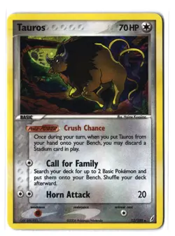 Pokemon TAUROS 12/100 Holo Rare (2006 Crystal Guardians) NM/Near Mint - Image 1