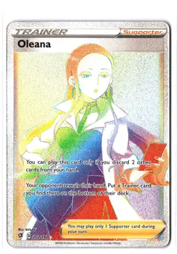 Pokemon OLEANA 202/192 Rainbow (2020 Rebel Clash) NM/Near Mint - Image 1