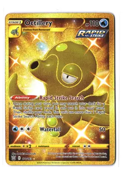 Pokemon OCTILLERY 178/163 Gold Secret Rare (2021 Battle Styles) NM/Near Mint - Image 1