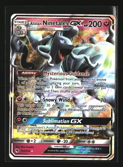 Pokemon ALOLAN NINETALES GX 132/214 Ultra Rare (SM Lost Thunder) LP/Light Play - Image 1