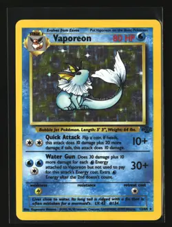 Pokemon VAPOREON 12/64 Holo Rare (1999 Jungle) MP/Mod Play - Image 1