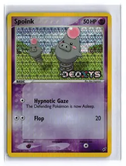 Pokemon SPOINK 76/107 Stamped Reverse Holo (ex Deoxys) LP/Light Play - Image 1