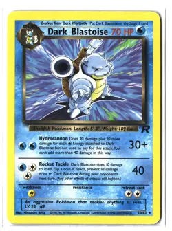 Pokemon DARK BLASTOISE 20/82 Non-Holo (2000 Team Rocket) MP/Mod Play - Image 1