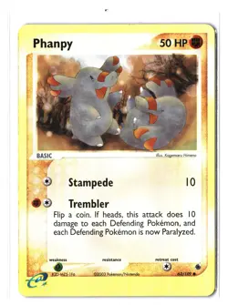 Pokemon PHANPY 62/109 Reverse Holo (2004 Ruby & Sapphire) MP/Mod Play - Image 1