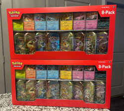 2x Pokemon Prismatic Evolutions 8 Mini-Tins w/ Promo Cards Costco Set - IN-HAND! - Image 1