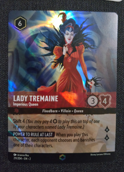 Disney Lorcana RoTF Floodborn Enchanted Lady Tremaine Imperious Queen EN NM Rare - Image 2