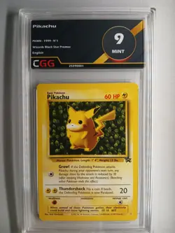 Card pokemon Pikachu (WP 1) Wizards Black Star Promos CGG 9 25390001 - Image 1