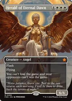 Herald of Eternal Dawn Borderless Foundations NM MTG - Image 1