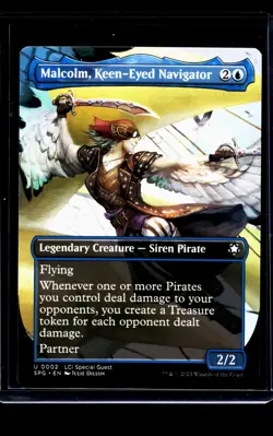 Magic The Gathering SPG Special Guests Borderless #2 Malcolm Keen Eyed Navigator - Image 1
