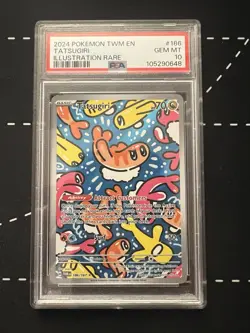 2024 POKEMON TWM EN-TWILIGHT MASQUERADE ILLUSTRATION RARE #186 TATSUGIRI PSA 10 - Image 1