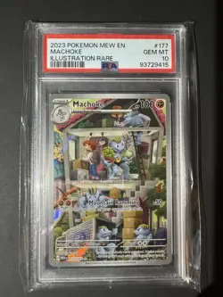 2023 POKEMON MEW EN-151 ILLUSTRATION RARE #177 MACHOKE PSA 10 - Image 2