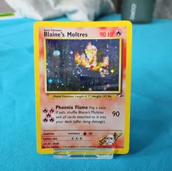 Pokemon TCG - Blaine's Moltres - 1/132 Gym Heroes 1 HOLO RARE - Great Condition - Image 1
