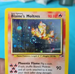 Pokemon TCG - Blaine's Moltres - 1/132 Gym Heroes 1 HOLO RARE - Great Condition - Image 3