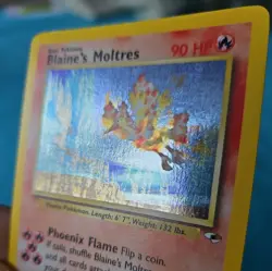 Pokemon TCG - Blaine's Moltres - 1/132 Gym Heroes 1 HOLO RARE - Great Condition - Image 4