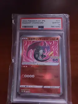 2022 Pokemon GO Radiant Charizard Shiny 11/78 PSA 10 Gem Mint - Image 1
