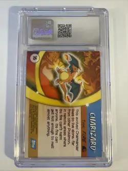 2004 Topps Pokemon Advanced Challenge # 16 Foil Charizard CGC 8.5 - Image 2