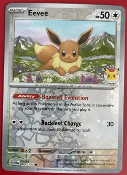Pokemon Eevee 074/131 - Prismatic Evolutions Pokemon Day 2025 Promo (Stamped) - Image 1