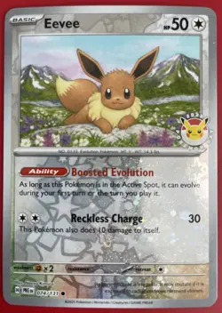 Pokemon Eevee 074/131 - Prismatic Evolutions Pokemon Day 2025 Promo (Stamped) - Image 3