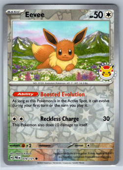 Pokemon Eevee Reverse Holo 2025 Pokemon Day Promo 074/131 - Image 3