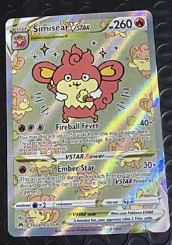 Simisear VSTAR - GG37/GG70 -Pokemon Crown Zenith GalarianGallery Ultra Rare NM - Image 1