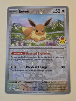 Eevee 2025 Pokemon Day 074/131 - Reverse Holo Prizmatic Evolution Promo English - Image 1