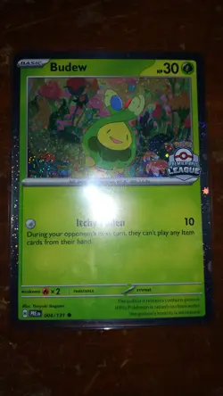 Pokemon TCG 1x Budew Premier Ball League Exclusive PRE 004/131 Holo English - Image 1