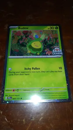 Pokemon TCG 1x Budew Premier Ball League Exclusive PRE 004/131 Holo English - Image 2