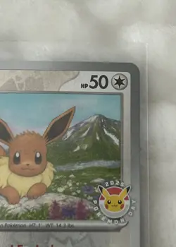 2025 Prismatic Evolution Eevee Pokemon Day Promo Reverse Cosmos Holo (074/131) - Image 4