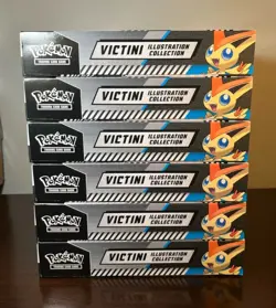 Lot Of 6 Pokemon Black Bolt White Flare Victini Illustration Collection Box NEW - Image 2