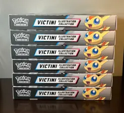 Lot Of 6 Pokemon Black Bolt White Flare Victini Illustration Collection Box NEW - Image 3