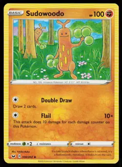 Sudowoodo 100/202 Uncommon Sword & Shield Pokemon Near Mint - Image 1