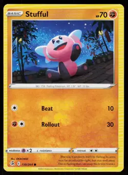 Stufful 150/264 Common Fusion Strike Pokemon Near Mint - Image 1