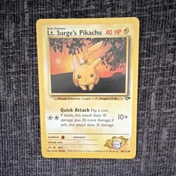 Pokemon TCG Lt. Surge's Pikachu Gym Challenge Common 84/132 2000 Excellent - Image 1