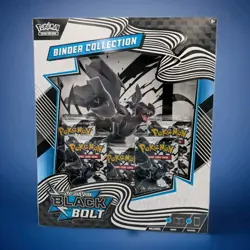 Pokemon TCG Scarlet & Violet BLACK BOLT Binder Collection New/Sealed - Image 1