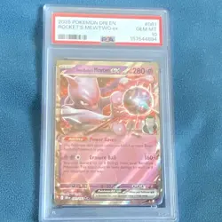Sv10 Destined Rivals Rocket's Mewtwo ex 081/182 Holo EN PSA 10 - Image 1
