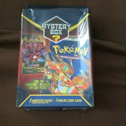Pokemon Mystery Box Sealed 3 Booster Packs Vintage Packs Charizard Code - Image 1