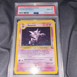 Wizards of the Coast 1999 Pokemon Fossil Haunter 6/62 Holo PSA 8 Eng - Image 1