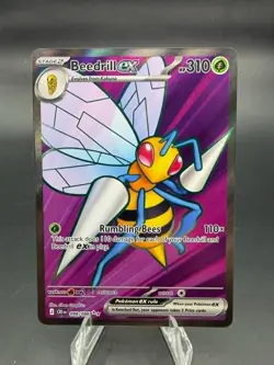 Beedrill ex 098/086 Ultra Rare ME04: Chaos Rising Pokemon Near Mint - Image 1