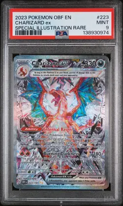 2023 Pokemon Obsidian Flames #223 Charizard Ex Special Illustration Rare PSA 9 - Image 1
