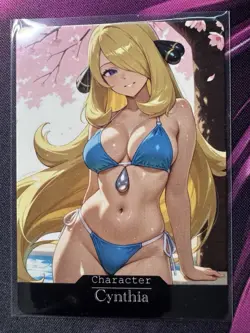 Cynthia Pokemon ACG Goddess Story Waifu Anime Custom Card - Image 1
