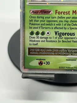 Pokemon TCG Torterra LV.X 122/130 Diamond and Pearl Ultra Rare DMG - Image 5