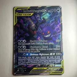 Darkrai & Gengar GX Tag Holo ART Card, Full Art, This NOT A POKEMON Game Card - Image 1