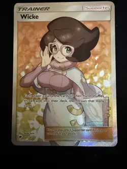 Wicke 147/147 SM Burning Shadows 2017 Full Art Holo Pokemon Card TCG NM - Image 1