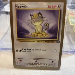 Pokemon Meowth Jungle Set Promo Card 56/64 Gold Bordered 1999 English - Image 1