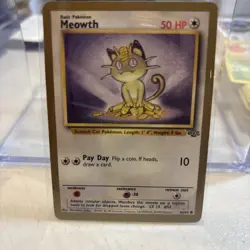 Pokemon Meowth Jungle Set Promo Card 56/64 Gold Bordered 1999 English - Image 2