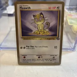 Pokemon Meowth Jungle Set Promo Card 56/64 Gold Bordered 1999 English - Image 3