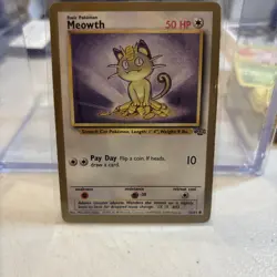 Pokemon Meowth Jungle Set Promo Card 56/64 Gold Bordered 1999 English - Image 4