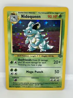 Nidoqueen Pokemon Card Holo WOTC 7/64 Jungle Set Rare 1999 Original LP Minus. - Image 1
