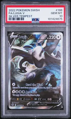 POKEMON PSA 10 SWSH Silver Tempest Lugia V 186/195 Alt Art *4675 - Image 1